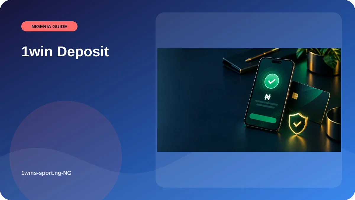 1win Deposit illustration